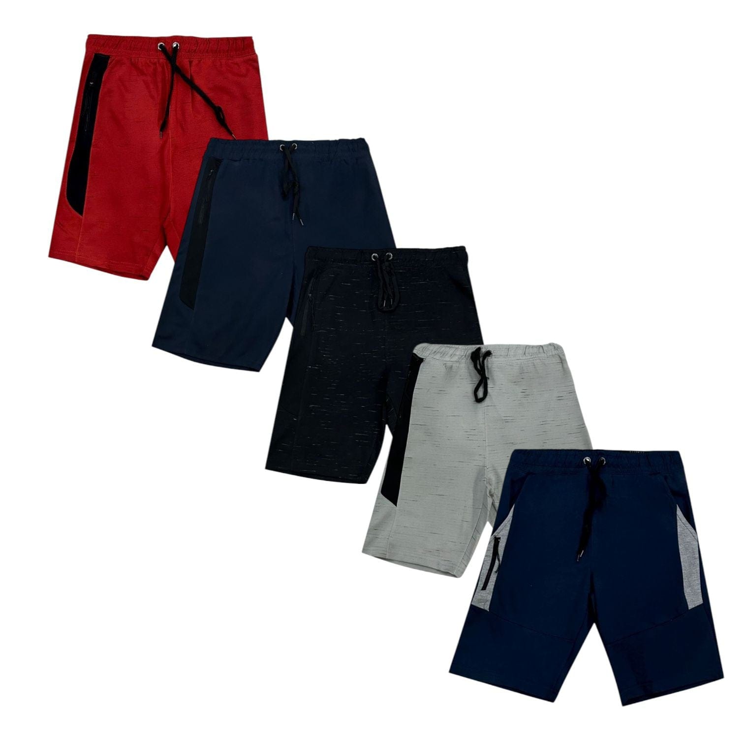 BenBen Mens Shorts Athletic Activewear Relaxed Fit Workout Gym Ultra Soft - 5 Pack