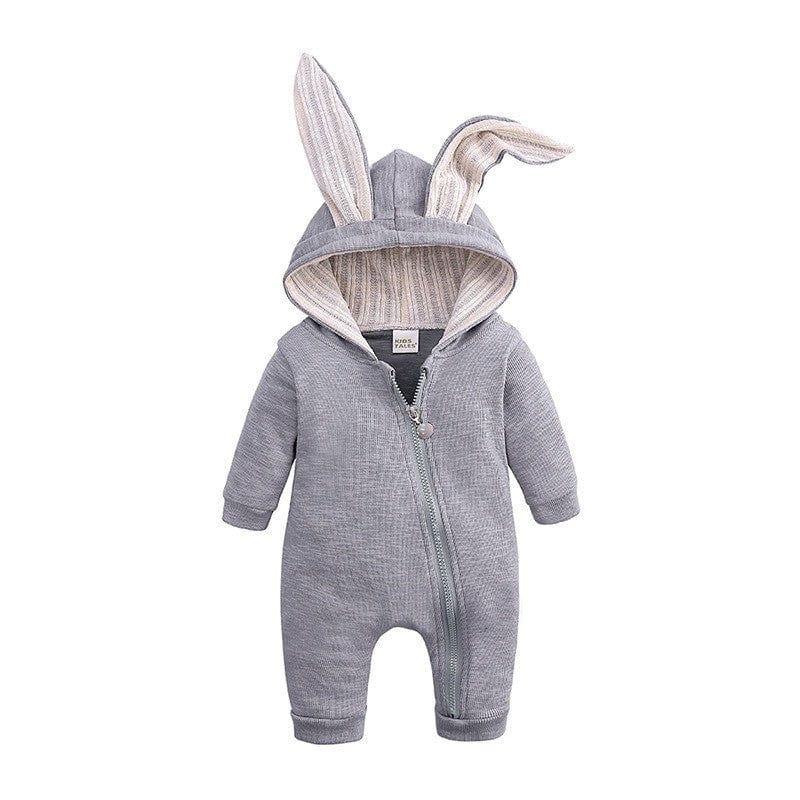 Bunny Rabbit Zipper Hoodie – Soft Cotton for Kids