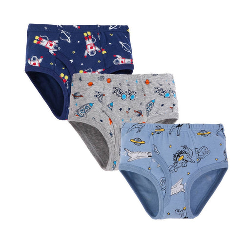 BenBen 3-Pack Kids Underwear – Astronauts, Rockets & Space