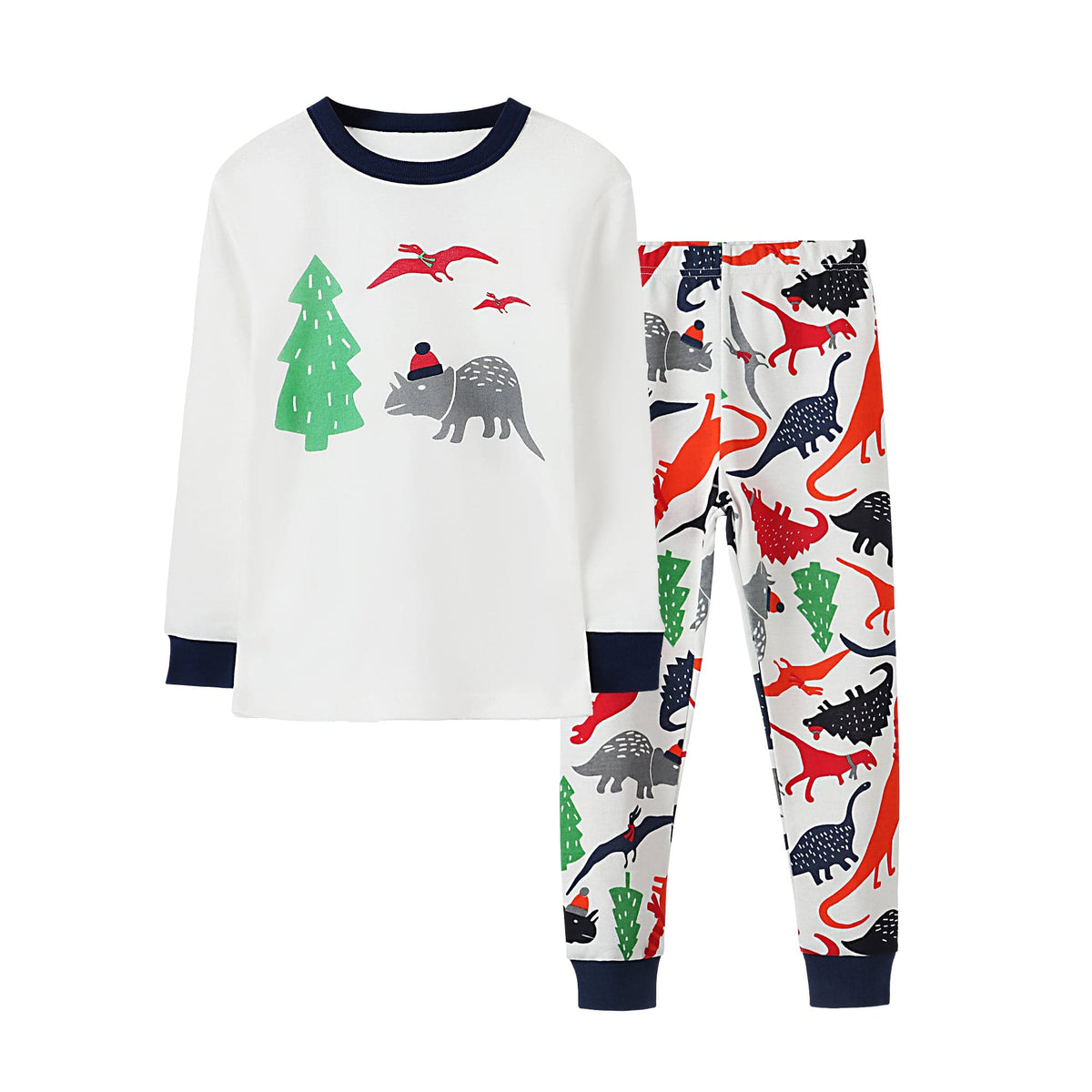 White Dinosaur Pajama Set