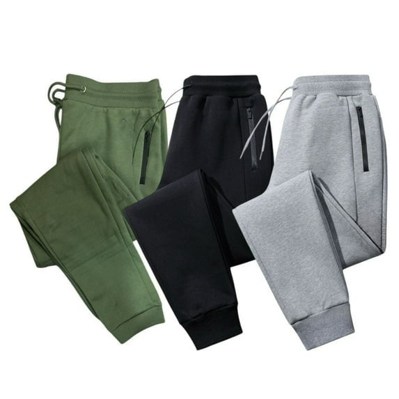 Mens Fleece Jogger Pants Sweatpants Ultra Comfort Super Soft - 3 Pack