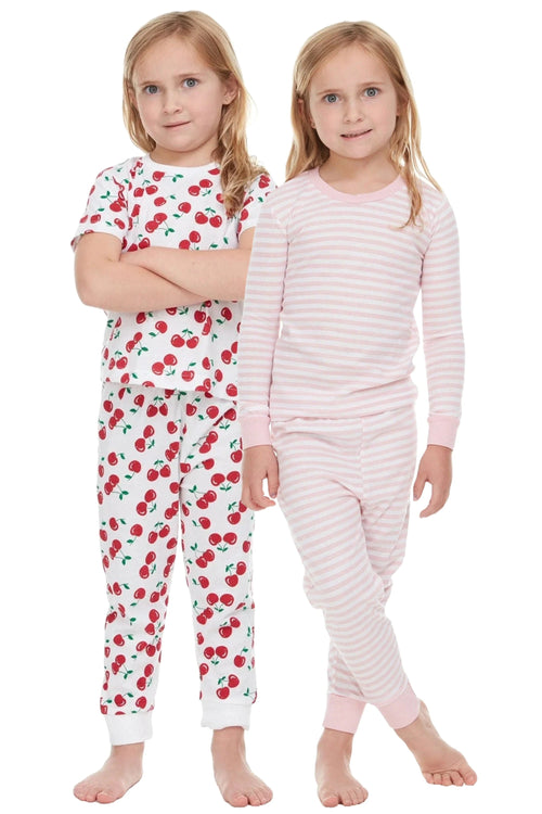BenBen 2-Pack Girls Toddler Pajama Sets – Super Soft Snug Fit (12M–8Y)