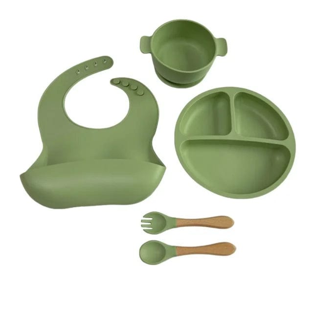 Baby Silicone 5 Piece Feeding Set