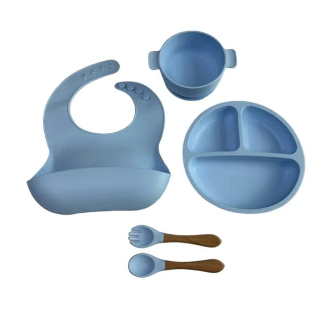 Baby Silicone 5 Piece Feeding Set