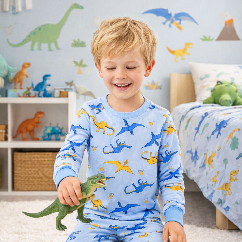 BenBen Kids Toddler Boy Pajamas Pj Set Long Sleeve Snug Fit Soft & Cozy Sleepwear Loungewear 2-Pack - Size 2Y to 10Y