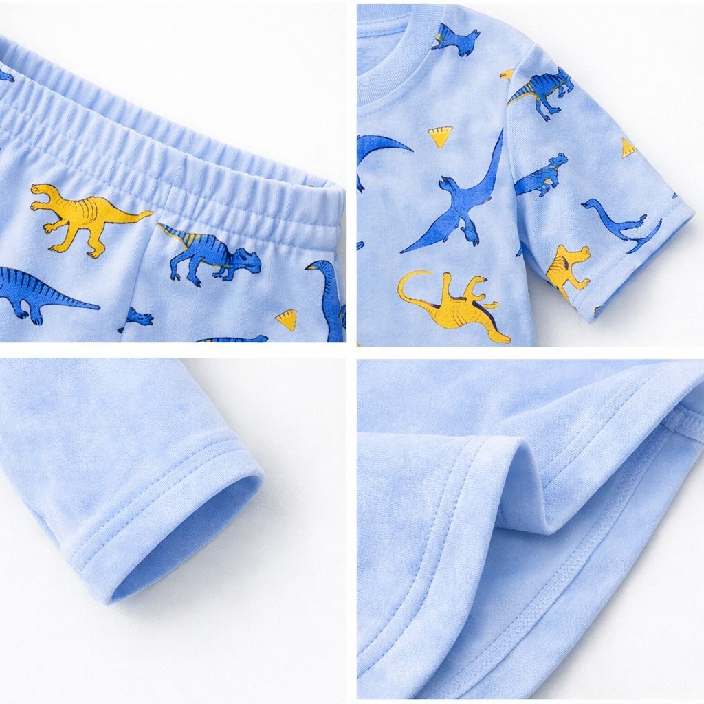 Blue Dinosaur Pajama Set