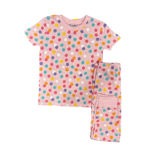 Girls Cotton Pajamas Set – Fun Prints (Cherries, Dots & Butterfly)