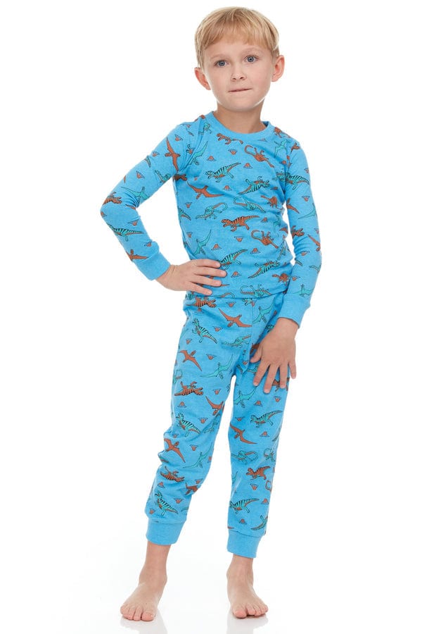 Boys Cotton Pajamas Set – Fun Prints (Trucks, Sports, Dinosaurs & Stripes)