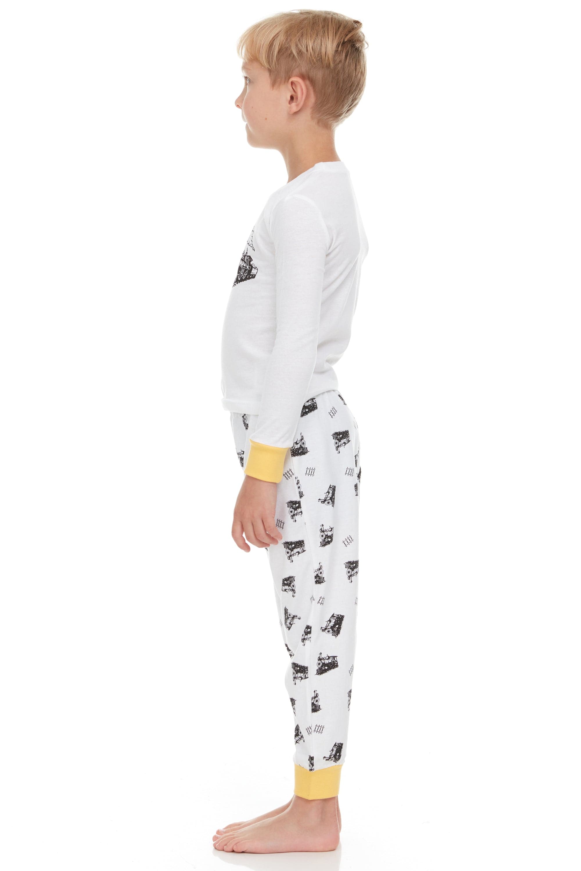 Boys Train Pajamas – Toddler Cotton Sleep Set (12M–8Y)