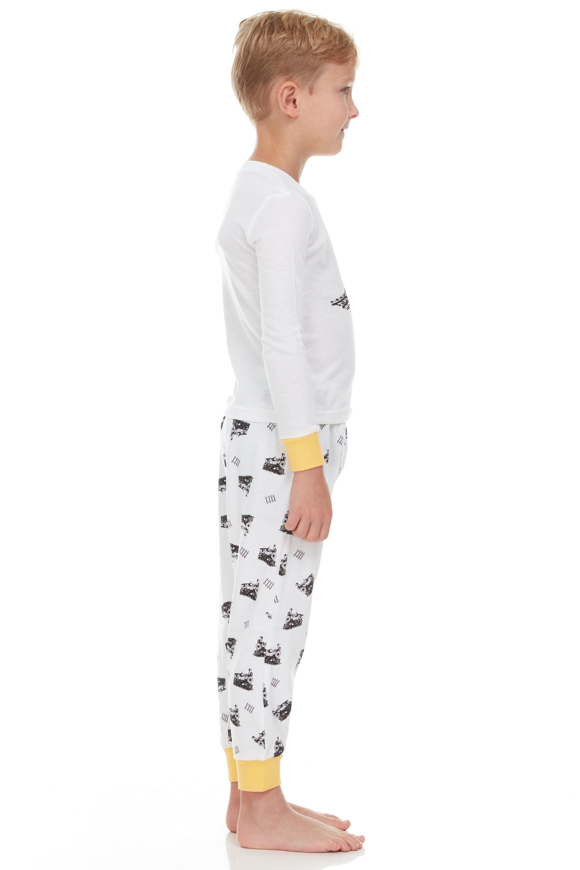 Boys Train Pajamas – Toddler Cotton Sleep Set (12M–8Y)