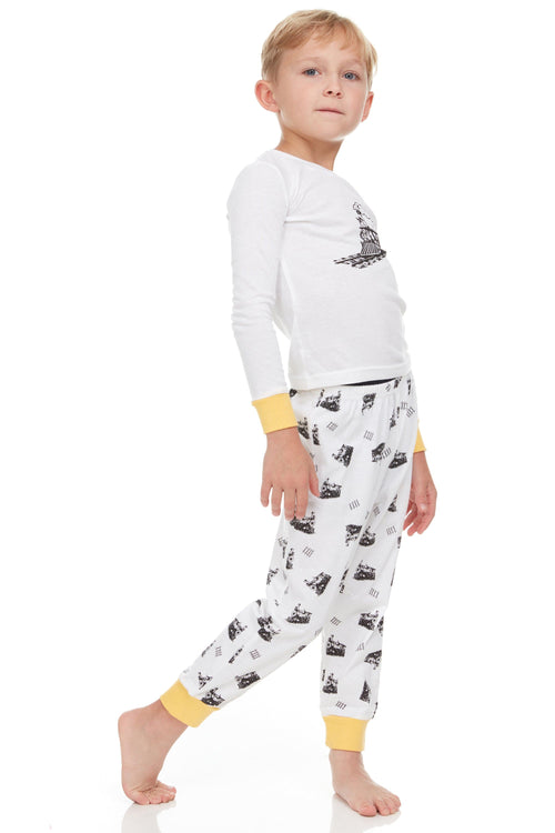Boys Train Pajamas – Toddler Cotton Sleep Set (12M–10Y)