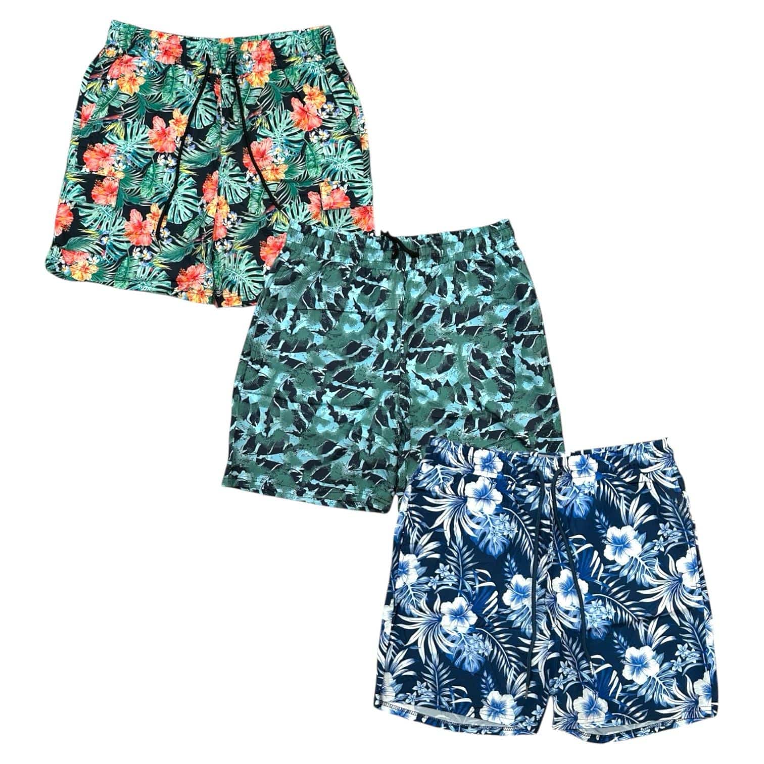 BenBen Men Boxers Swim Trunks Shorts Quick Dry Comfortable And Breathable Comfort - 3 Pack Size Small to 2XL