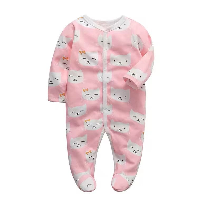 Cats Button Onesie Footie