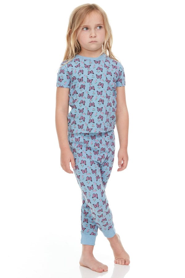 Girls Cotton Pajamas Set – Fun Prints (Cherries, Dots & Butterfly)