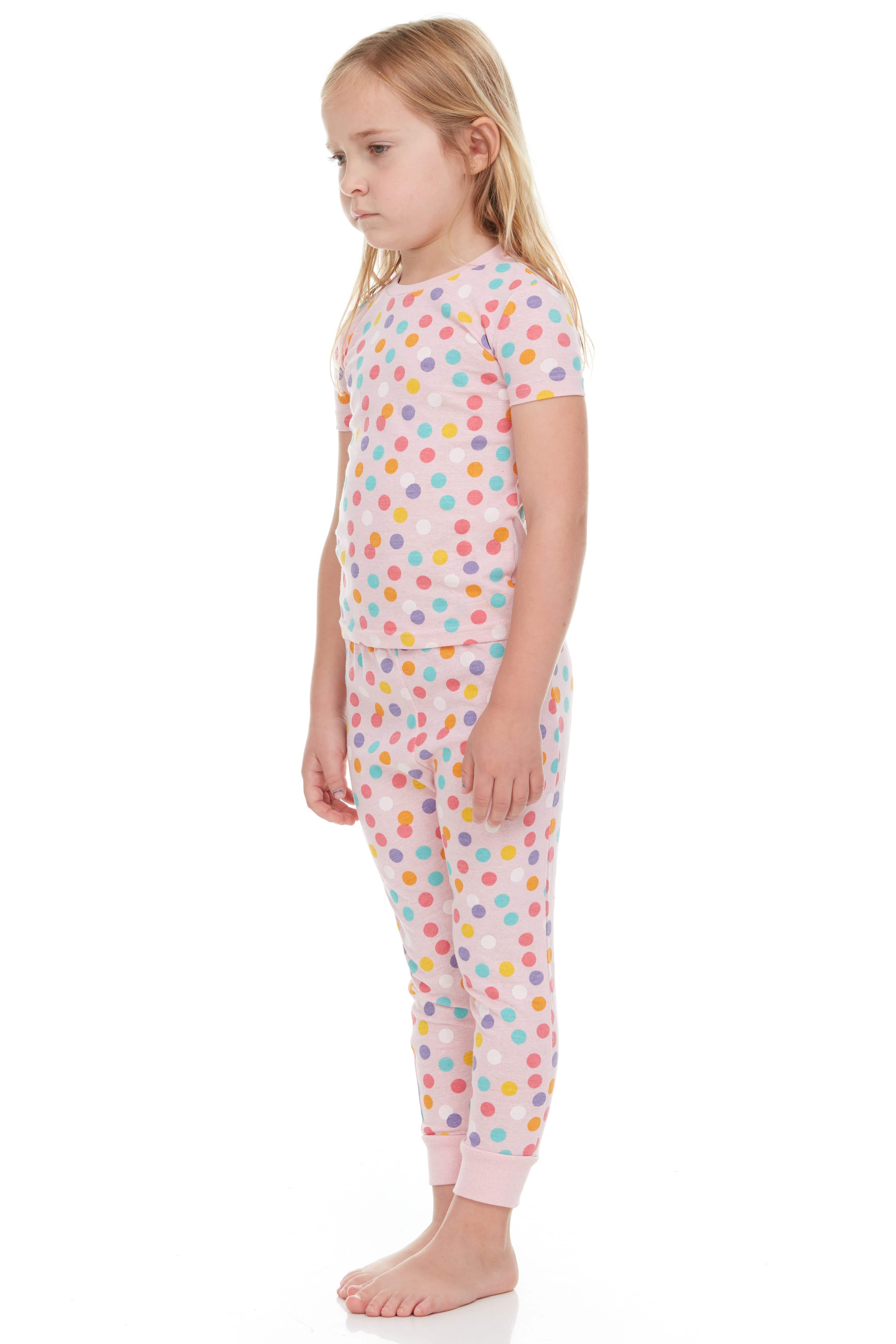 Colorful Dots Shorts Pajamas For Kids Super Soft - 2 Piece Set