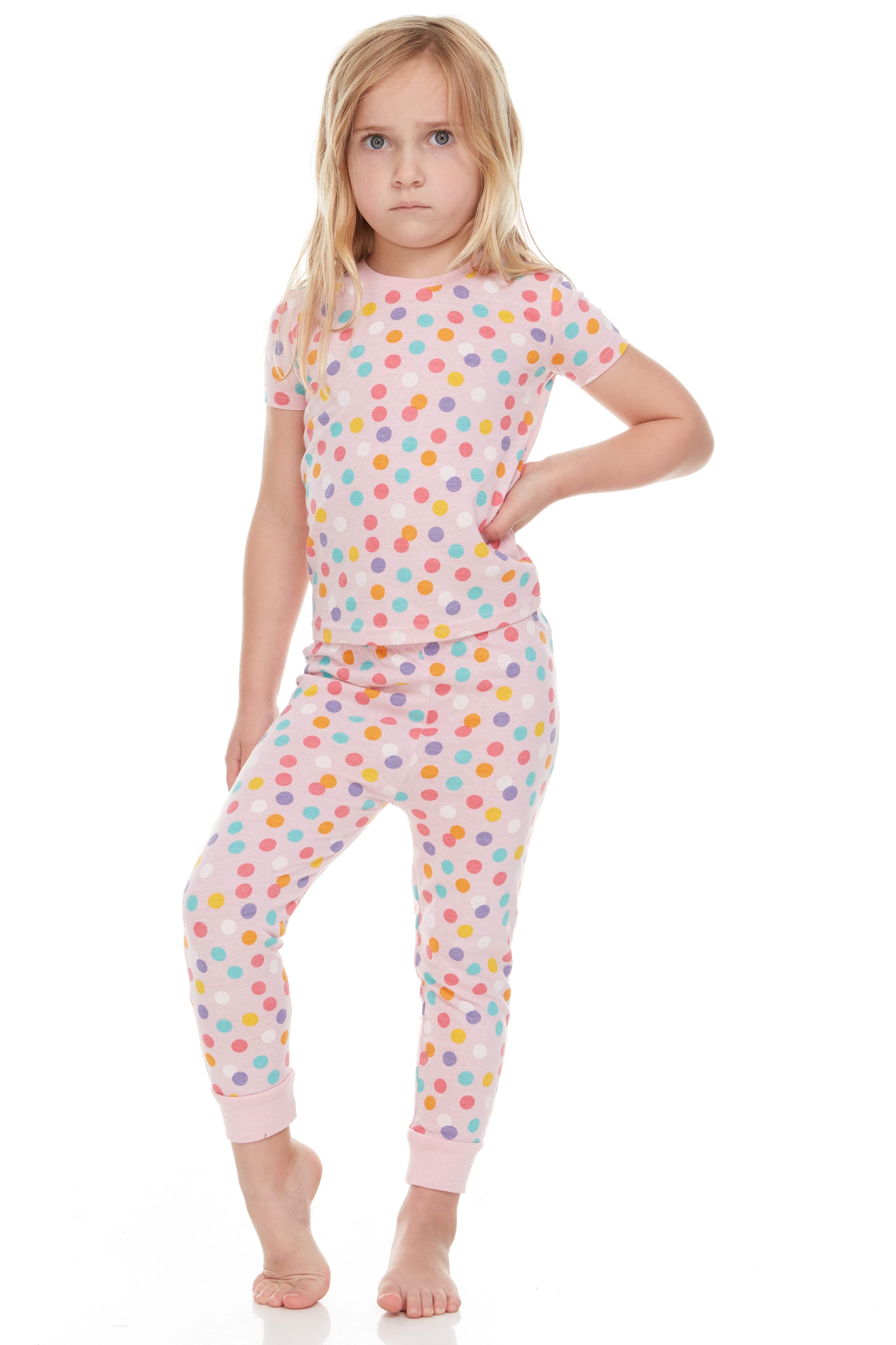 Colorful Dots Shorts Pajamas For Kids Super Soft - 2 Piece Set