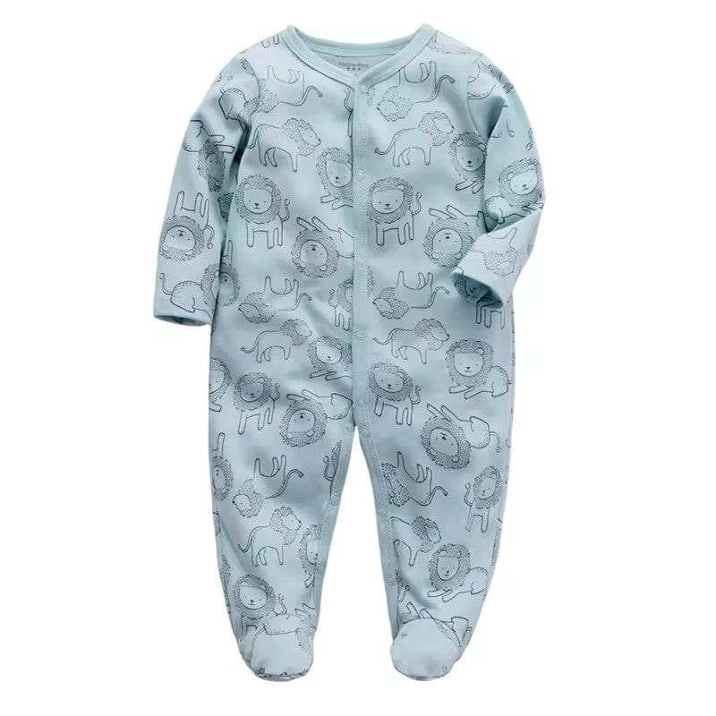 Lions Button Onesie Footie