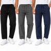 BenBen Men Sweatpants Open Bottom Jogger Pants Heavyweight Casual Stylish Trendy - 3 Pack
