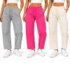 BenBen Women Sweatpants Open Bottom Jogger Pants Heavyweight Casual Stylish Trendy - 3 Pack