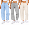 BenBen Women Sweatpants Open Bottom Jogger Pants Heavyweight Casual Stylish Trendy - 3 Pack