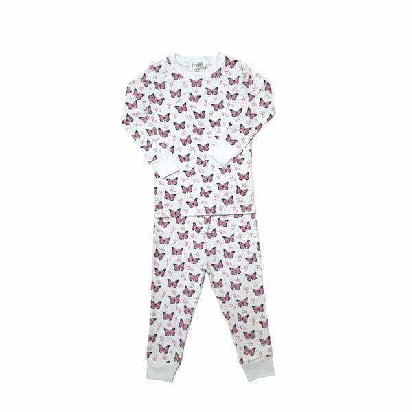 Girls Cotton Pajamas Set – Cute Prints (Flowers & Cherries)