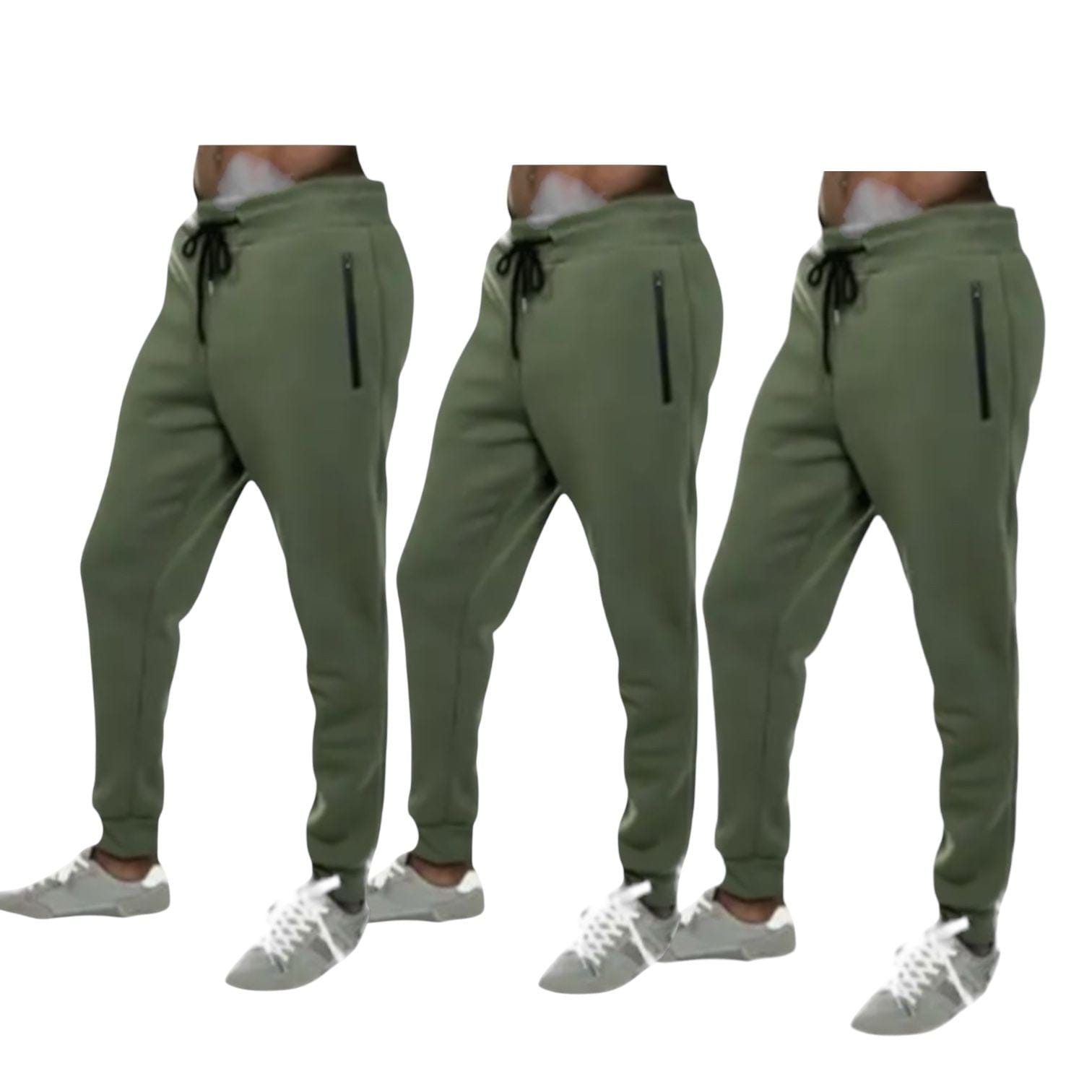 BenBen Women Jogger Pants with Zipper Super Soft Comfortable - 3 Pack