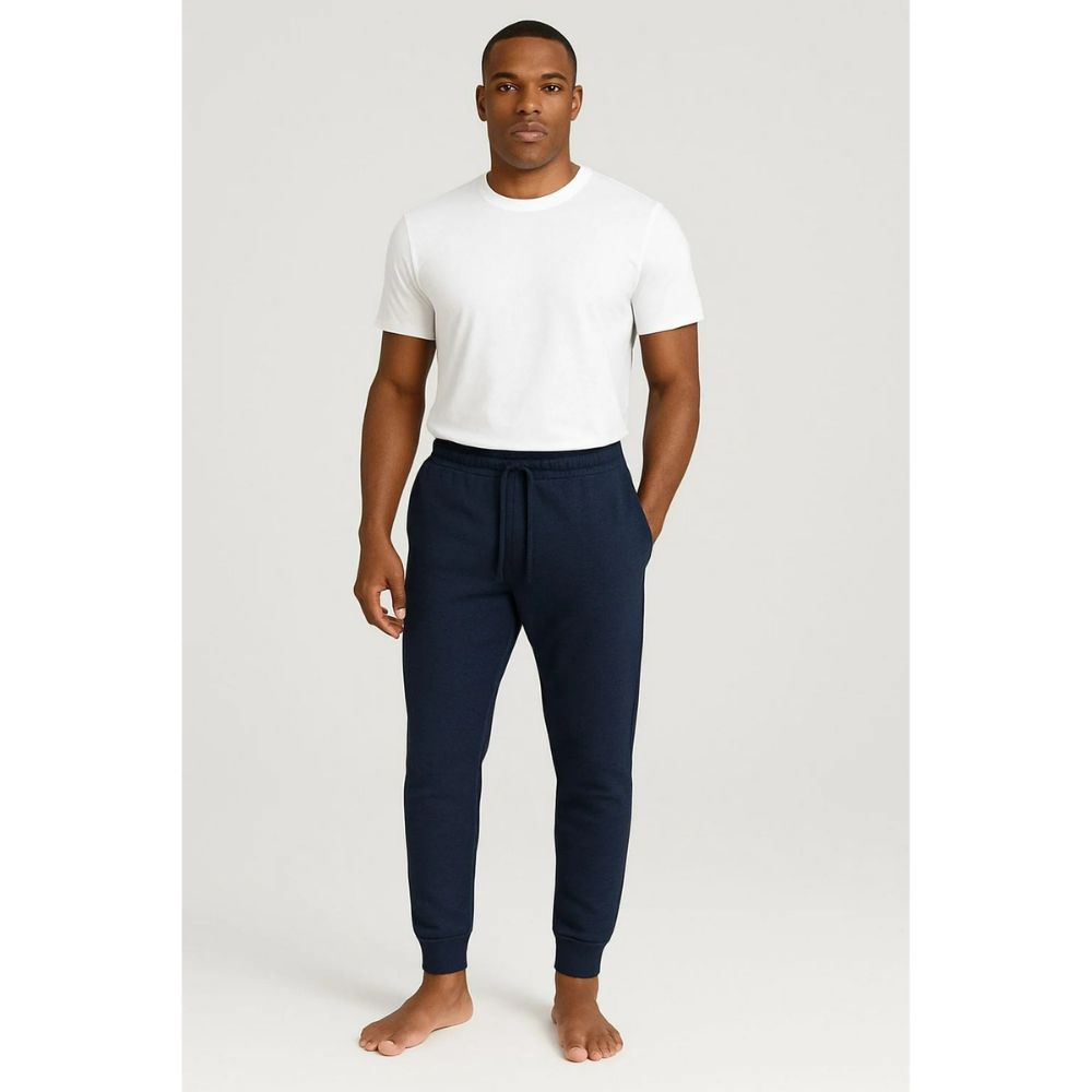 Men's 3-Pack Basic Jogger Sweatpants, Comfortable Relaxed Fit Lounge Pants with Pockets, Tapered Leg Athletic Bottoms, Breathable Cotton-Blend Training Wear, Everyday Essential Trousers