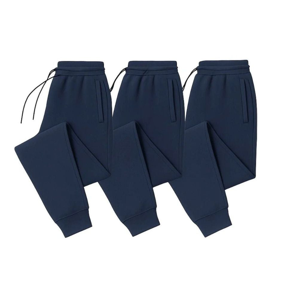 Women's 3-Pack Basic Joggers, Comfortable Everyday Sweatpants, Versatile Relaxed Fit Lounge Pants with Pockets, Tapered Leg Casual Trousers, Soft Breathable Activewear Bottoms