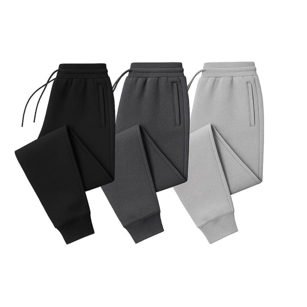 Women's 3-Pack Basic Joggers, Comfortable Everyday Sweatpants, Versatile Relaxed Fit Lounge Pants with Pockets, Tapered Leg Casual Trousers, Soft Breathable Activewear Bottoms