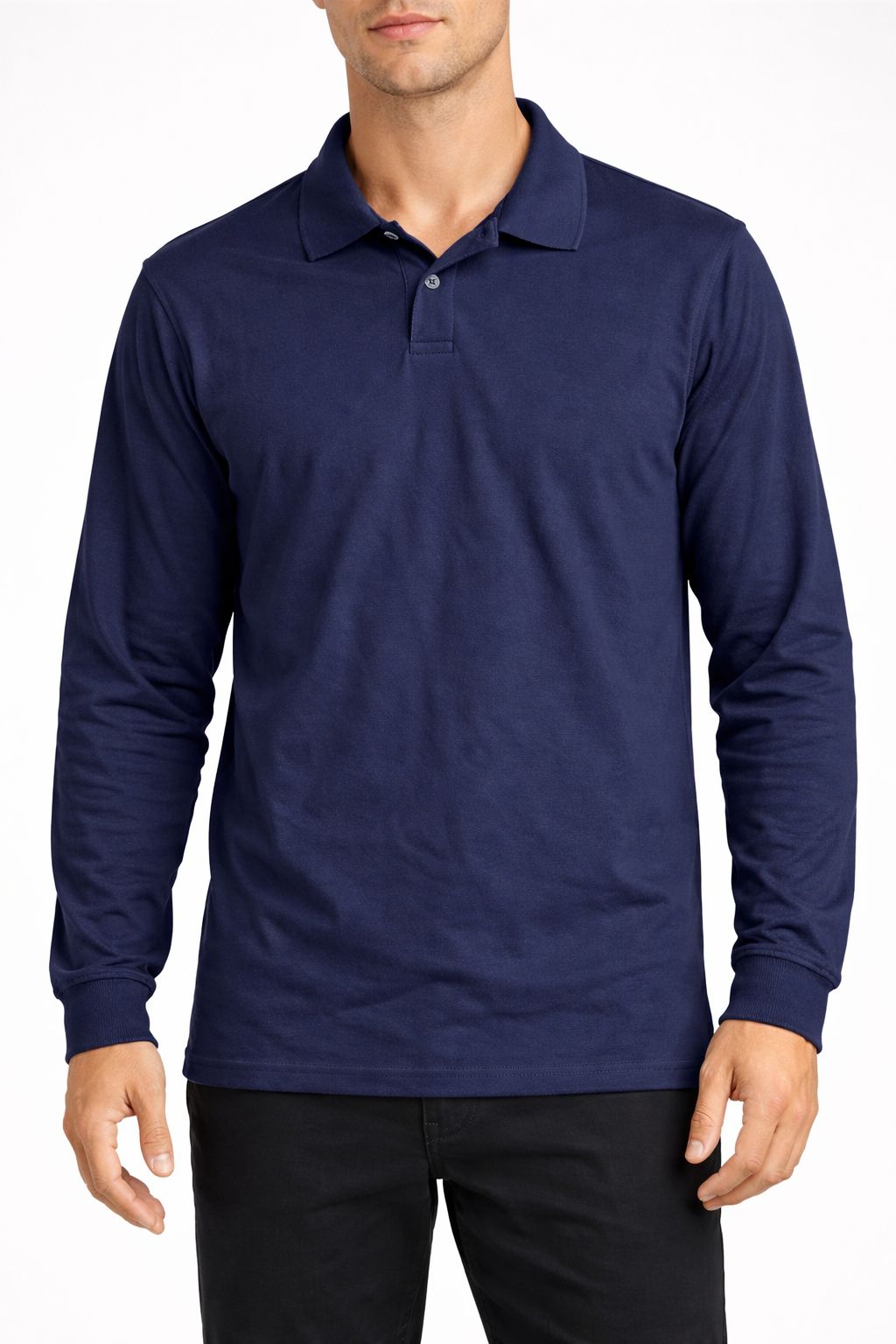 Men's 5-Pack Lightweight Long Sleeve Polo Shirts | Everyday Essential Bundle