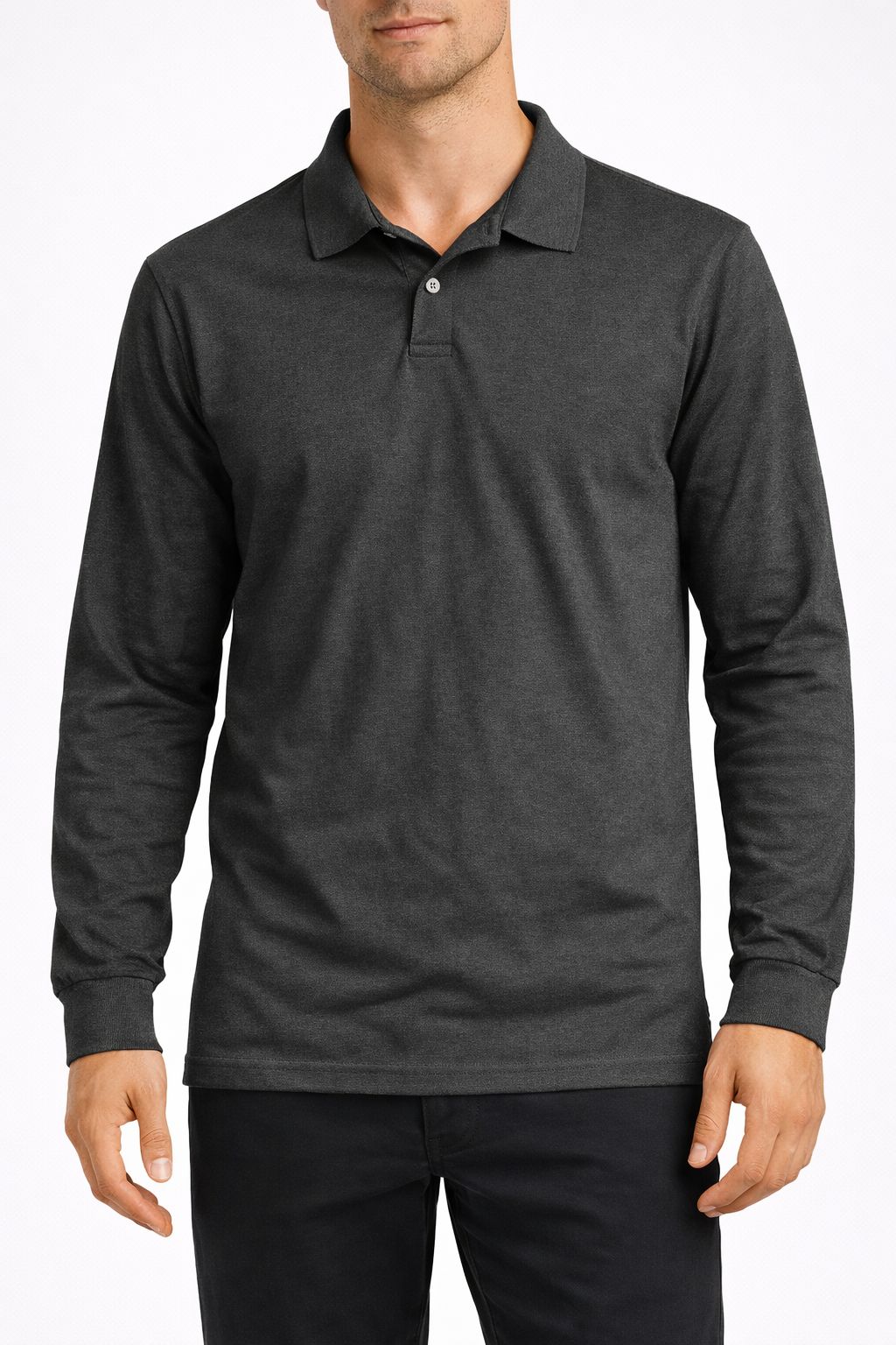 Men's 5-Pack Lightweight Long Sleeve Polo Shirts | Everyday Essential Bundle
