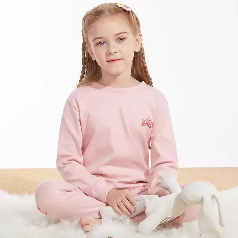 Pink Basics Girls Toddler Pajamas Set