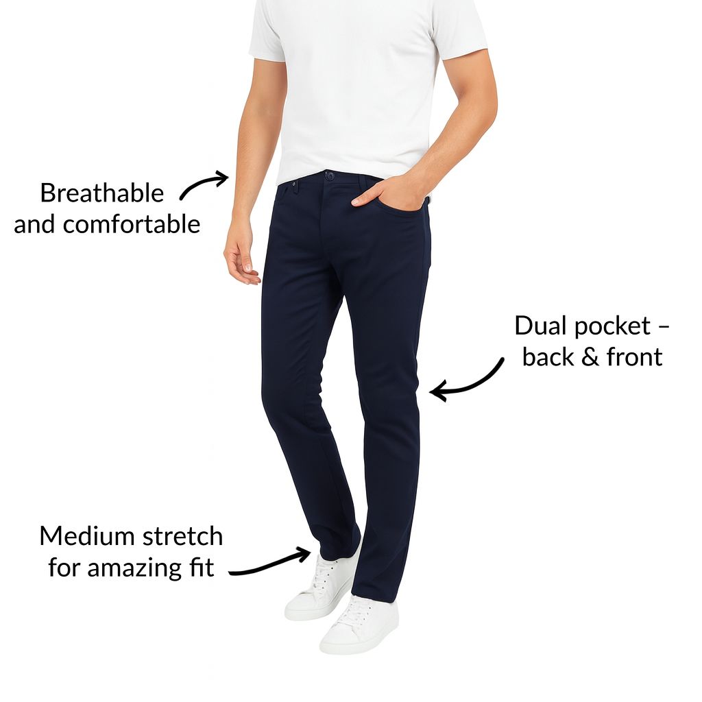 Men's 3-Pack Slim Fit Stretch Chino Pants, Ultimate Multi-Color Bundle, Classic Casual Flat Front Trousers, Lightweight Breathable Khakis, Comfort Stretch Twill Work Pants, Modern Tapered Fit Chinos Bulk Set