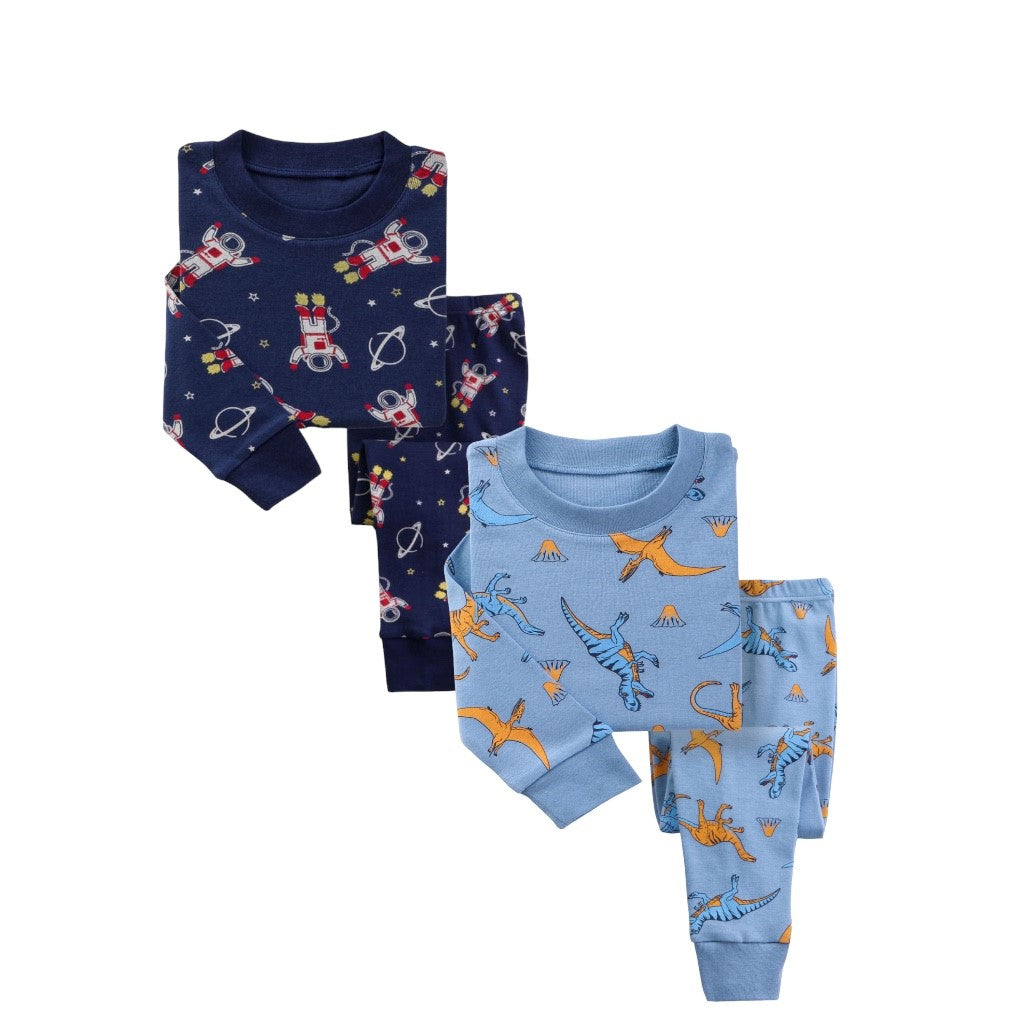 Kids 2 Pack Pajamas - Super Soft Cotton