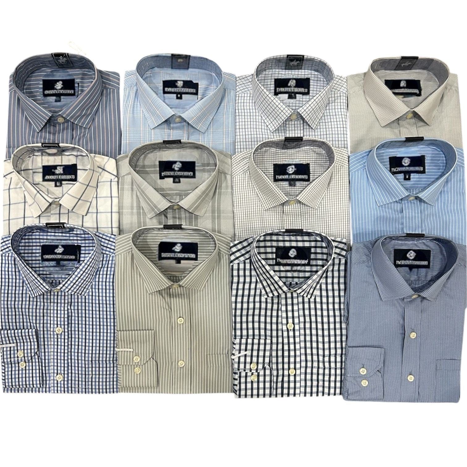 BenBen Men's Classic Dress Shirt Stylish Comfortable and Versatile - 12 Pack