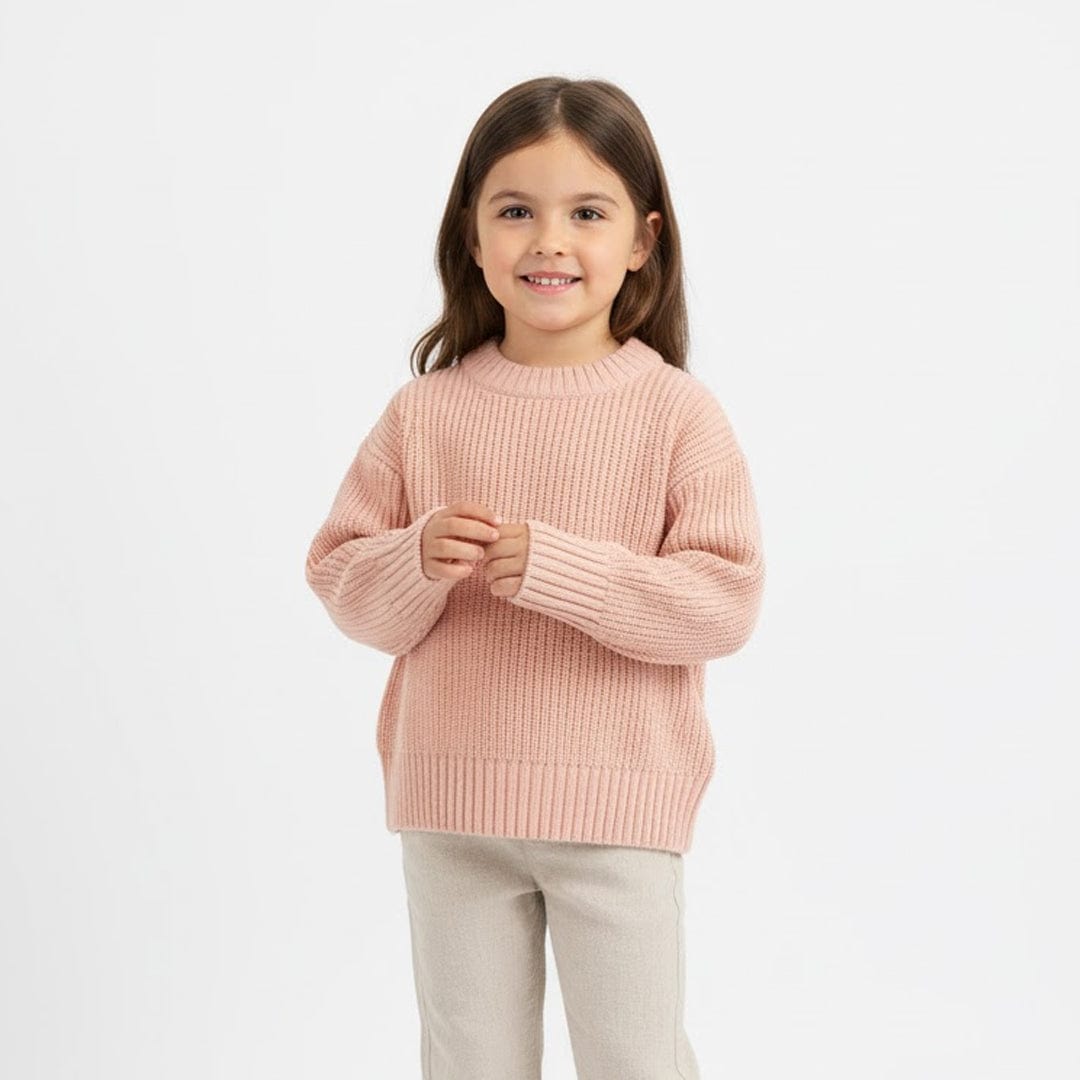 Girls Crew Neck Knit Sweaters