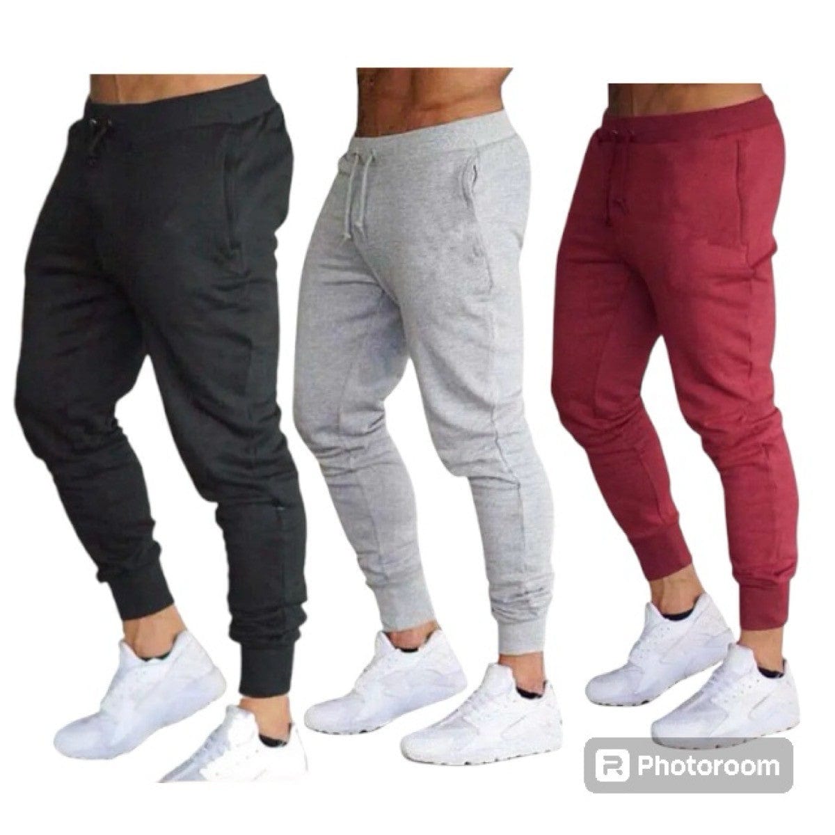 Mens 3 Pack Joggers Midweight and Super Comfy Sweatpants