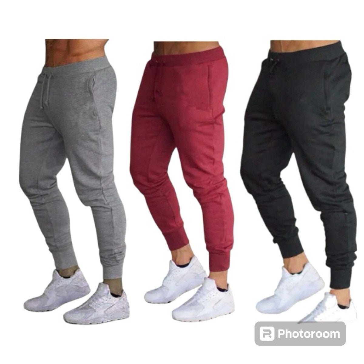 Mens 3 Pack Joggers Midweight and Super Comfy Sweatpants