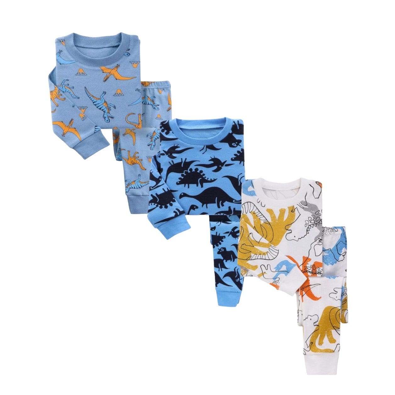 Kids 3 Pack Pajamas Boys - Super Soft Cotton