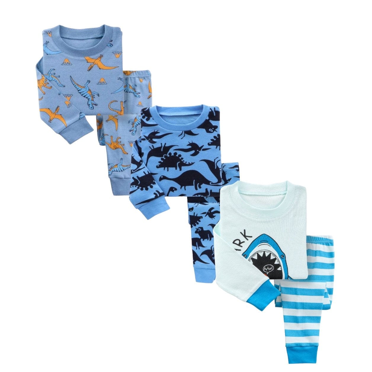 Kids 3 Pack Pajamas Boys - Super Soft Cotton