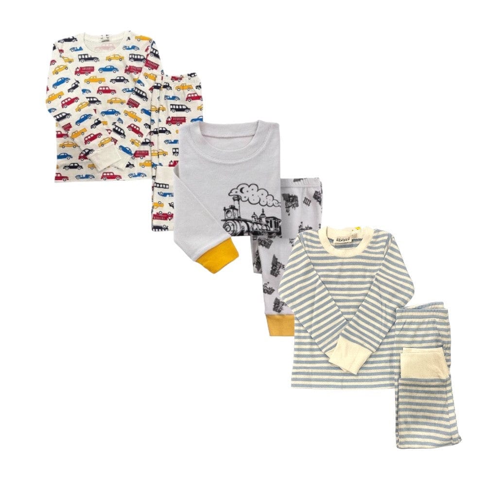 Kids 3 Pack Pajamas Boys - Super Soft Cotton