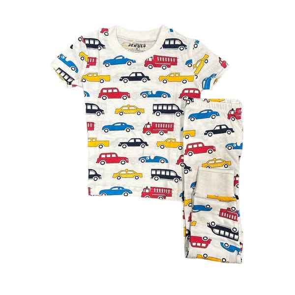 Boys Cotton Pajamas Set – Playful Prints (Trucks, Cars & Sports)