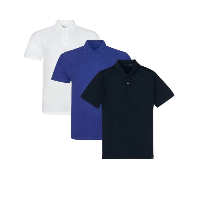 Mens 3 Pack Polos Short Sleeves