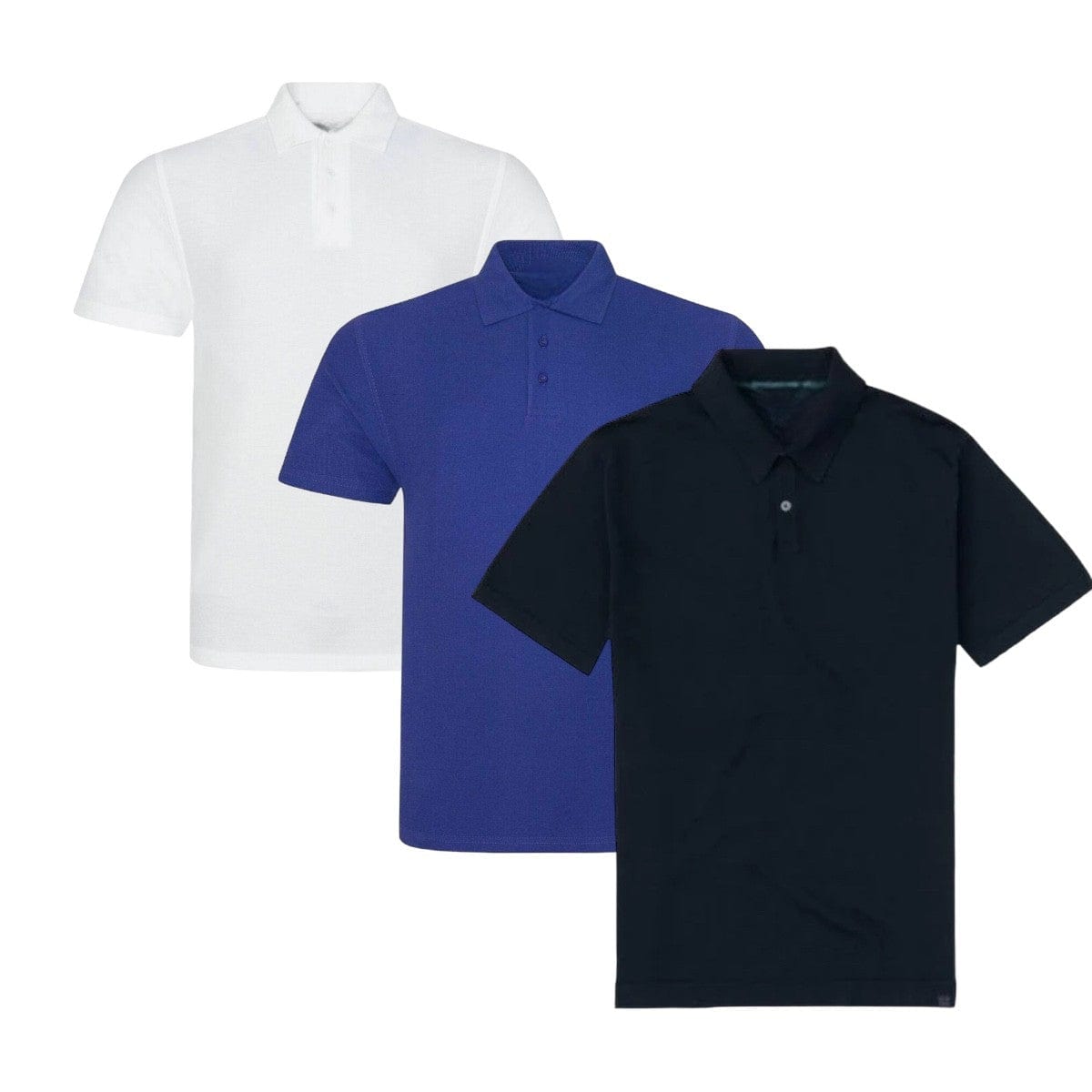 Mens 3 Pack Polos Shorts Sleeve