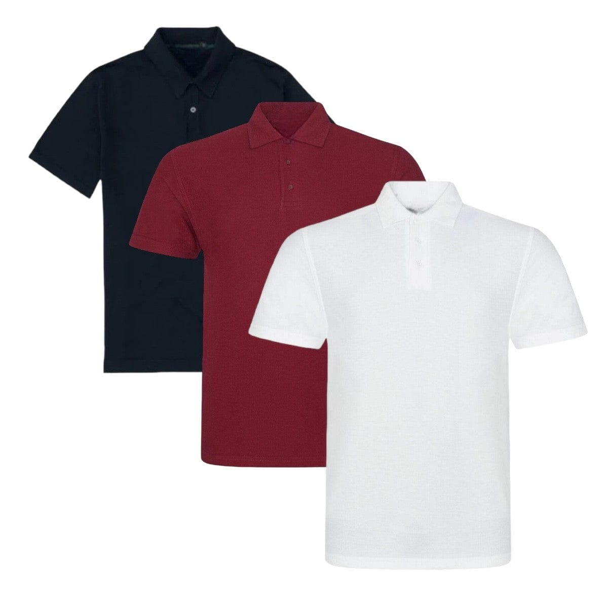 Mens 3 Pack Polos Shorts Sleeve