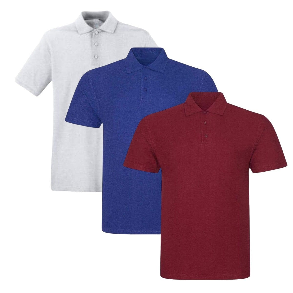 Mens 3 Pack Polos Shorts Sleeve