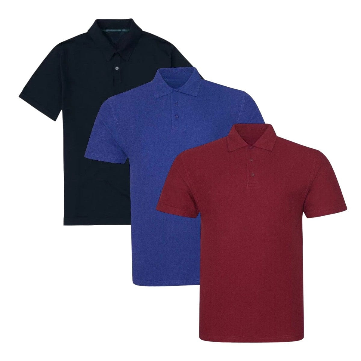 Mens 3 Pack Polos Shorts Sleeve