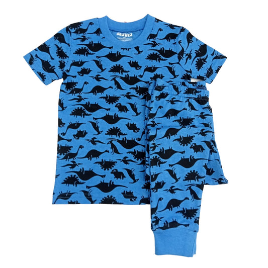 Dark Dinosaurs Shorts Pajamas For Kids Super Soft - 2 Piece Set