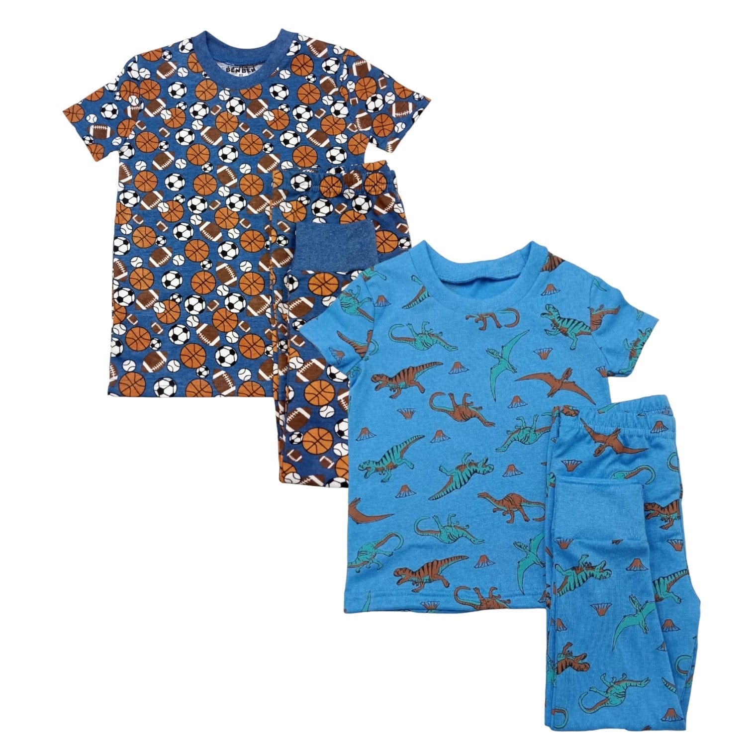 Kids 2 Pack Shorts Sleeves Pajamas - Multiple Options