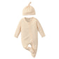 Super Soft Baby Onesie with Matching Hat - Made With 100% Cotton